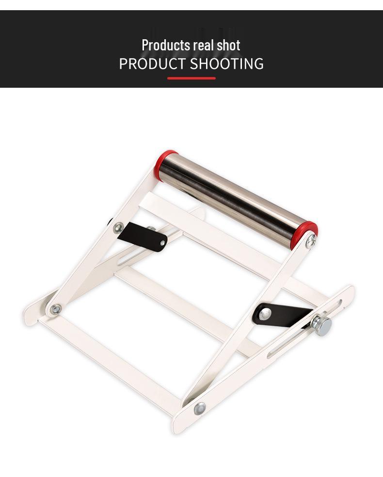 Adjustable Folding Stainless Steel Material Support Stand with Lifting Auxiliary Bracket