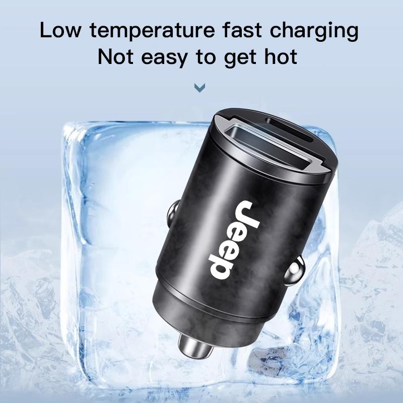 Cup Holders Car Charger USB Type-C Fast Charging Power Adapter For Jeep Grand Cherokee Wrangler JK Gladiator Compass Renegade Pa
