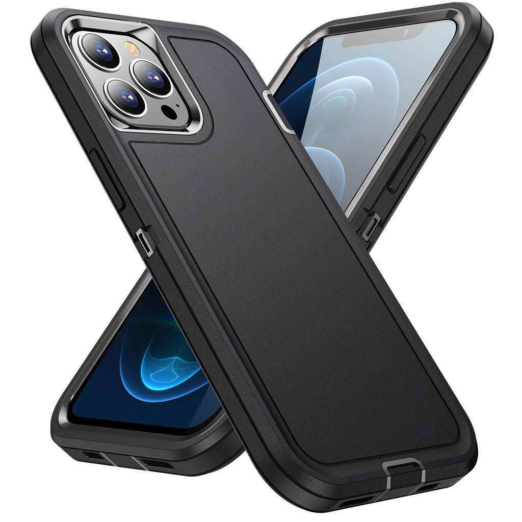 For iPhone 12/12 Pro Anti-Scratch Case TPU+PC Drop Protection Phone Cover