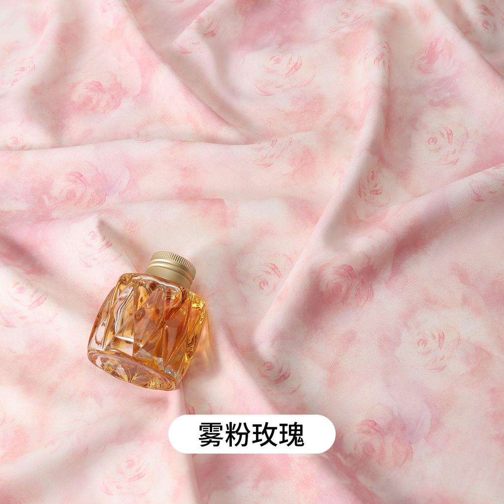 0.5m/2m Non Transparent Floral Chiffon Fabric for Sewing Summer Skirts Dresses Children's Clothing Rural Style Clothing Fabric