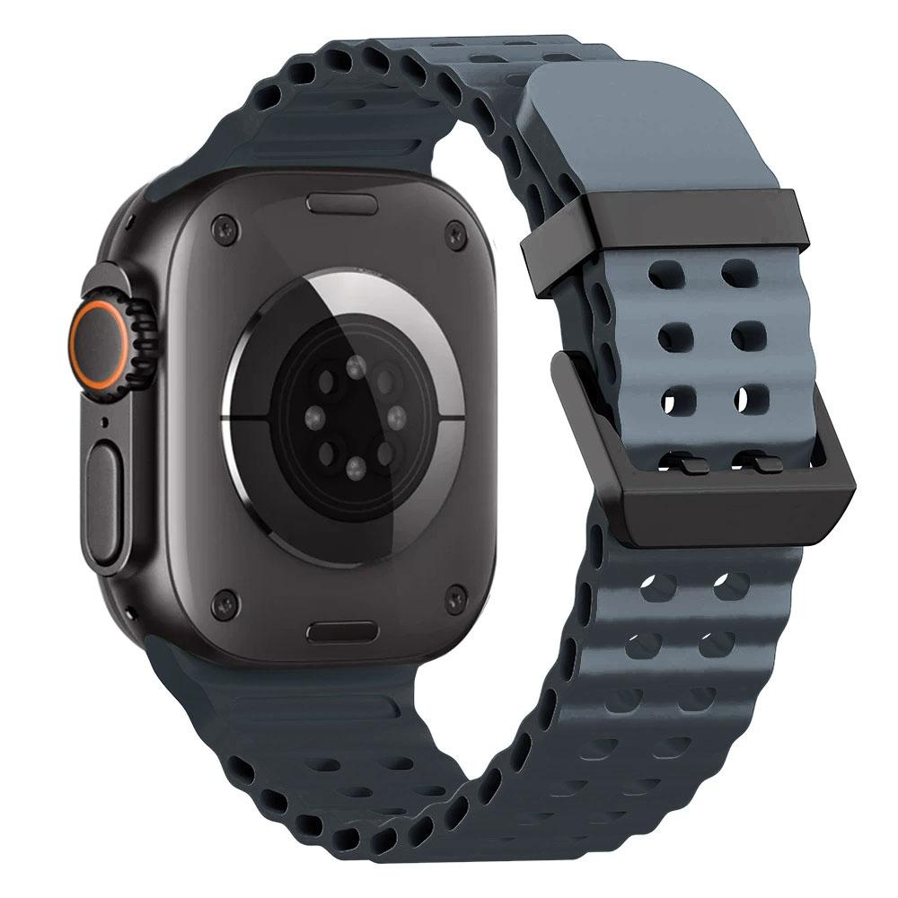 Ocean Silicone+Metal Buckle Strap For Apple Watch Band Ultra 3/2 49mm Sport Bracelet iWatch 11 10 9 8 7 6 SE 46mm 45mm 44mm Belt