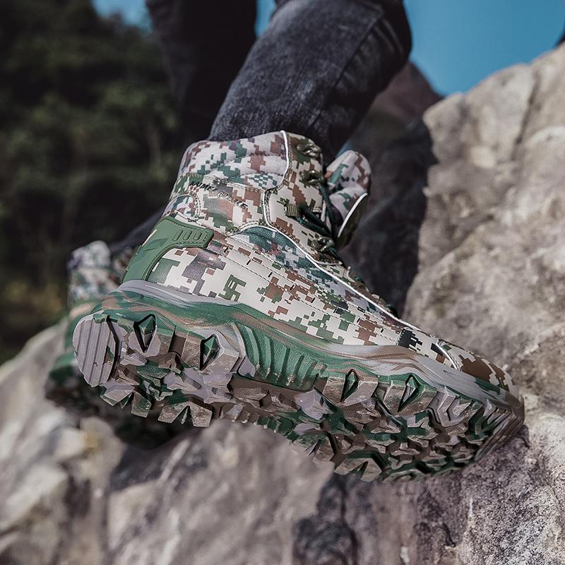 Men High-top Boots Men Outdoor Anti-slip Ankle Boots Comfortable Shoes Men Wear-resistant Thick-soled Casual Hiking Shoes Men