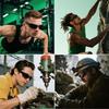 Z87 Sport Safety Glasses Men UV400 Impact Resistant Wrap Around Driving Cycling Outdoor W8702