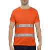 Men's Round-neck Quick-drying Reflective Outdoor Construction Environmental Sanitation Safety Building Labor  Reflective Work Clothes Short-sleeved To