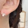 Women's Daily Accessory Ribbon Swallow Pearl Earrings