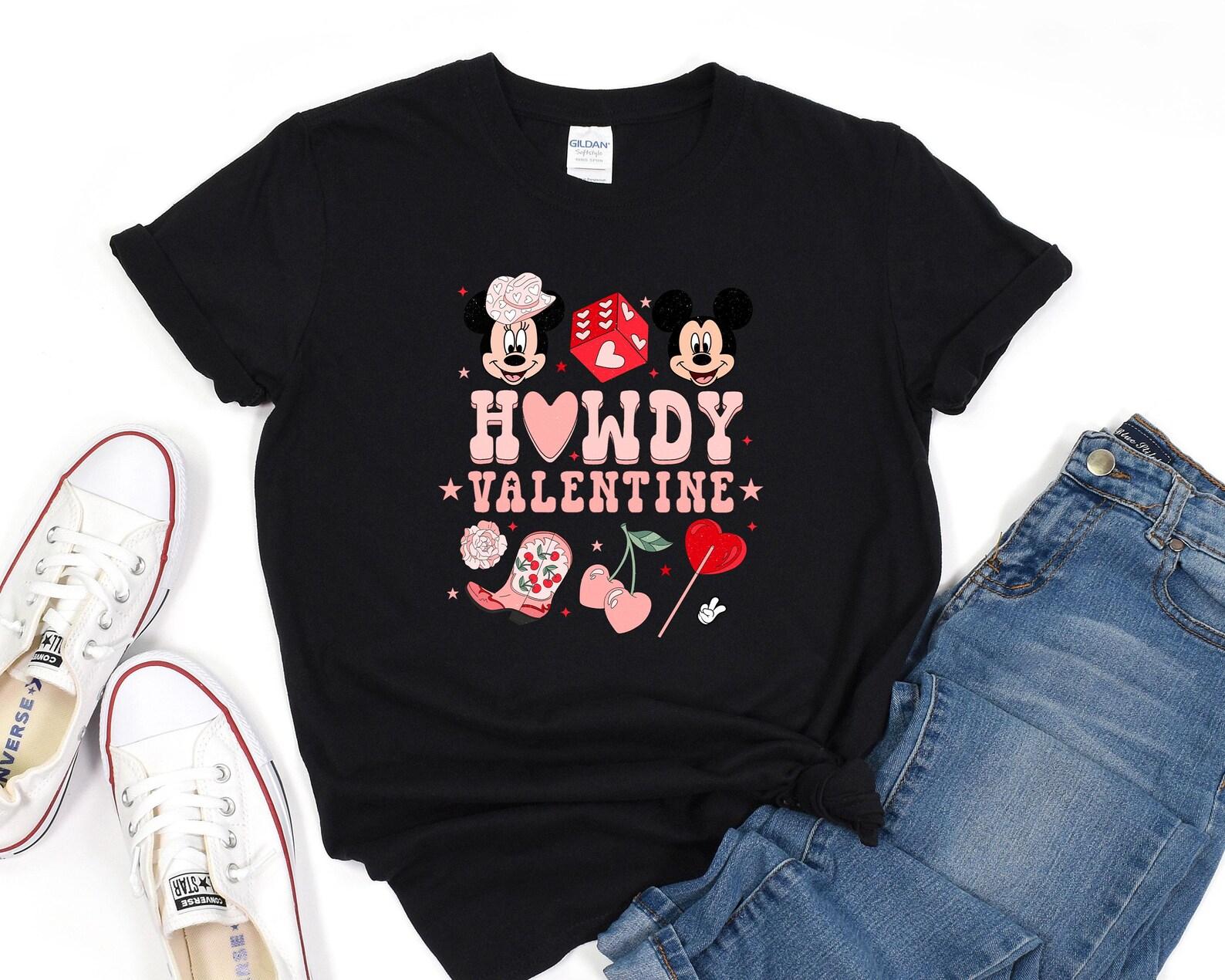 Howdy Valentine Shirt, Disney Valentine Shirt, Cute Valentine s Day Gift, Cowboy Valentine Shirt, Lover Shirt, Heart Tshirt, Disneyland Trip XL
