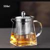 Vanshi High-Temp Glass Teapot with Stainless Steel Filter and Anti-Scald Design - Ideal for Kung Fu Tea