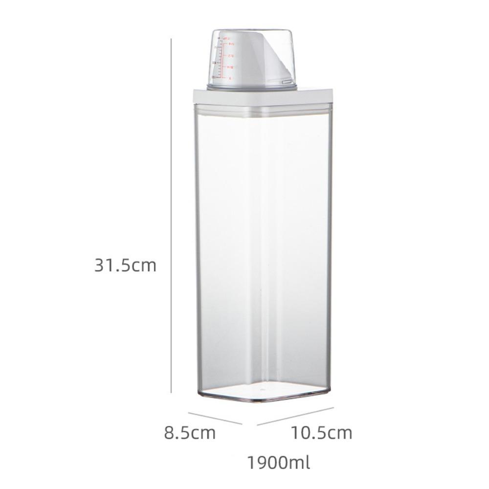 Sealed Laundry Powder Storage Box with Measuring Cup Detergent Powder Tank