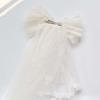 Bow Girls Head Gauze Beads White Bridal Tulle Gift Veil Hair Clip  Engagement