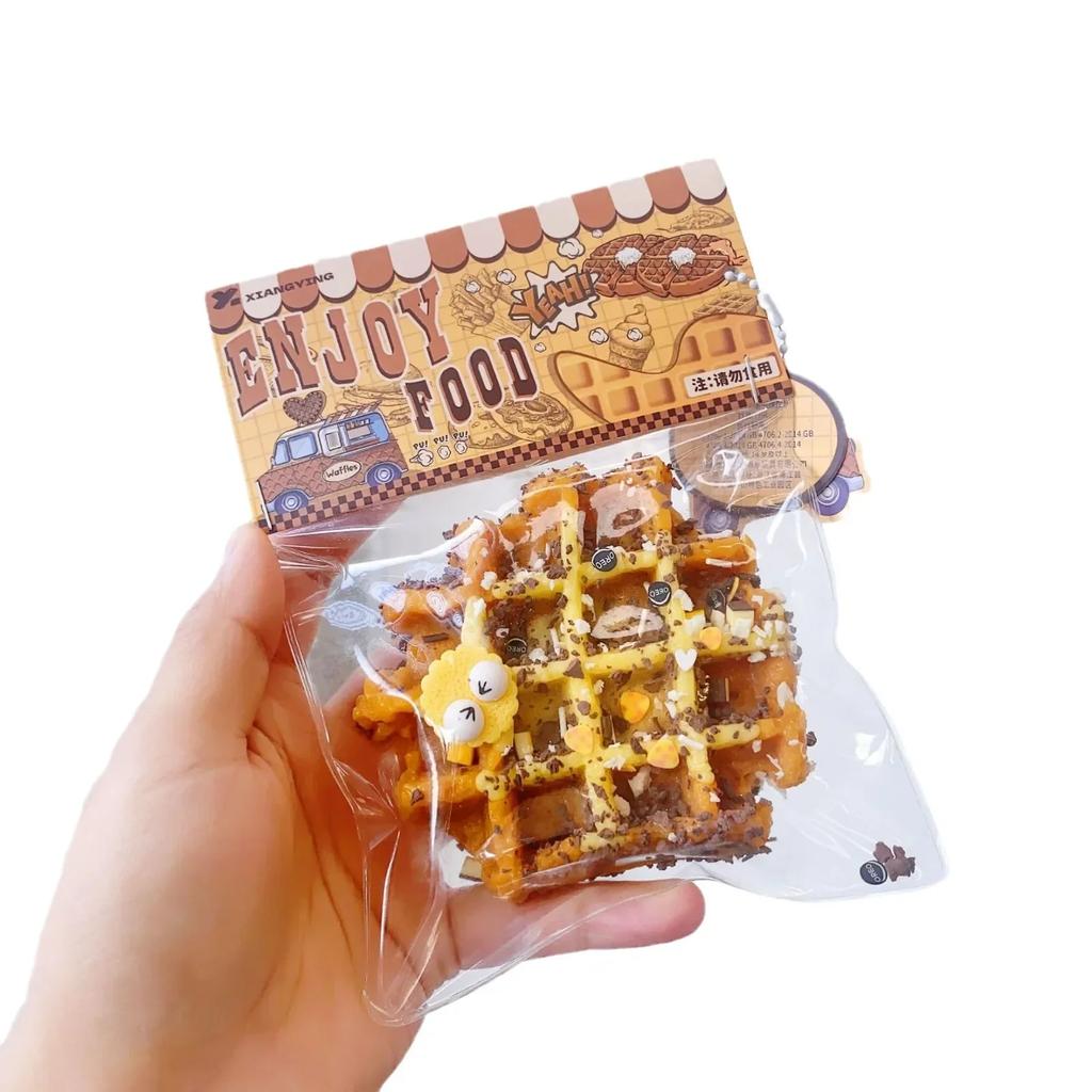 Squishy Food Creative Kids Fidget Toy Simulation exquisite Waffle  Bread Toast Donuts Slow Rising Squeeze Stress Relief Toys