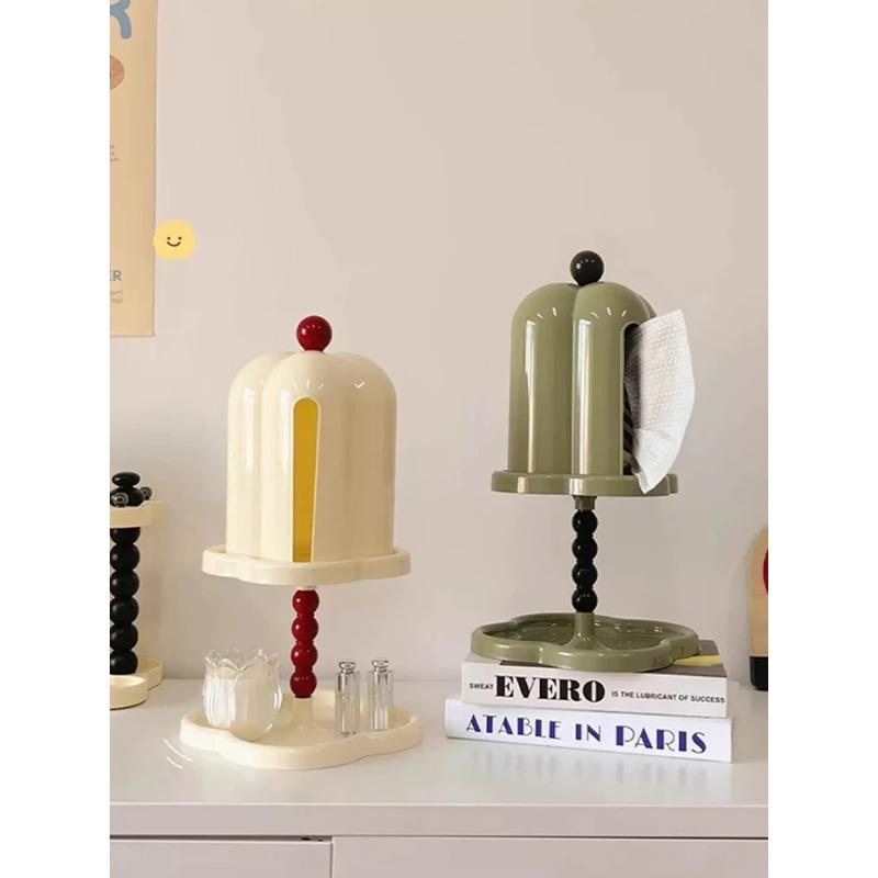 1PC Toilet Tissue Box No Punching High-End And Luxurious Double-Layer Shelf Sealed Dust-Proof Belt Cover Vintage Paper Box