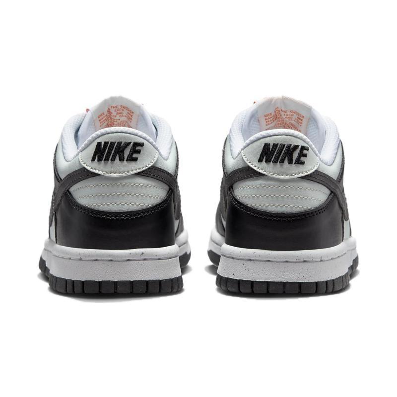 Nike Dunk Low Black Bright Mandarin Mini Swoosh GS Sneakers FN7784-001