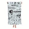 1 Stück Mafalda Comic Strandtuch Polyester - Leicht Schnelltrocknend Weich Schwimmen Reisehandtuch, Schwarz-Weiß Cartoon-Muster, Unisex