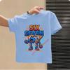 Lustiges Sechs Sieben Italienisches Brainrot 67 Zahlen Grafikdruck T-Shirt Junge/Mädchen Sommer Kurzarm Kinder Locker Bequem T-Shirt Oberteil