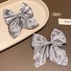 2 Gray Bow Hair Clips, Fashionable and Sweet Style Hair Accessories Suitable for Daily Use