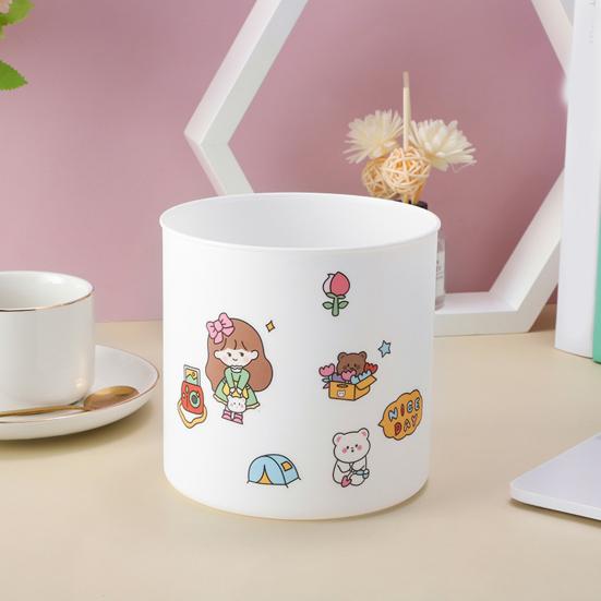 1 Set Desktop Waste Bin Strong Load-bearing Storage Uncovered Compact Stationery Pen Bucket Office Accessory