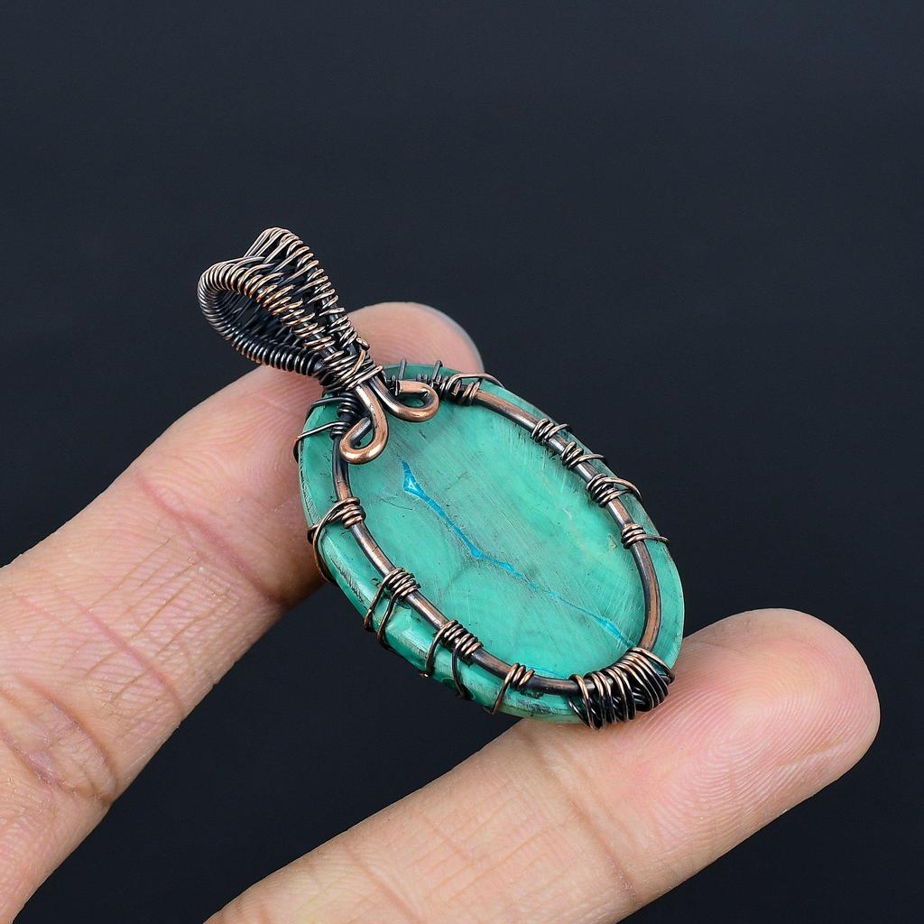 Tree Of Life Malachite Pendant, 999 Copper Wire Wrapped Pendant Jewelry. Gift For Women Handmade Pendant Gemstone Jewelry