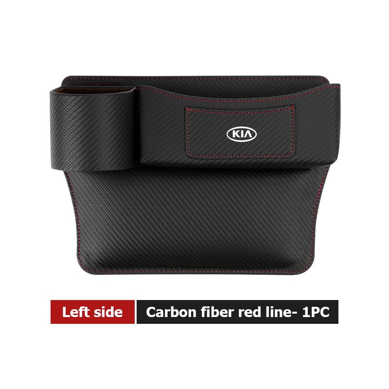 For KIA Leather Car Seat Crevice Storage Box Seat Slit Gap Organizer Bag K5 K2 Rio Optima Sportage Venga Sorento Stonic ForteZF8