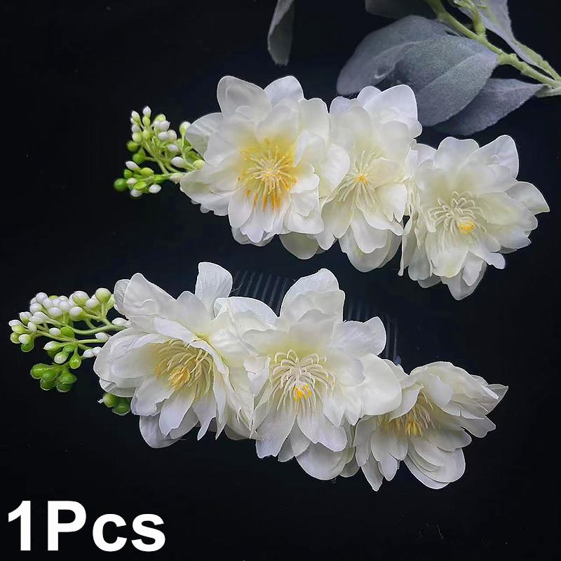 1pc Accessories Hair Side Flower Floral Hair Comb Retro Simulated Bridal Holiday Design