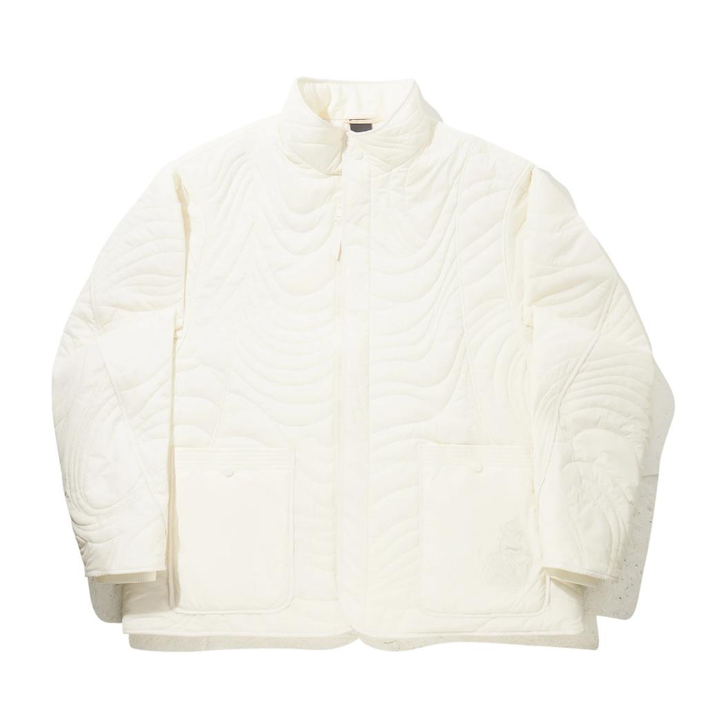 Li Ning Puffer Jackets Men's Frost White Stand Collar Moderate AJMV179-3