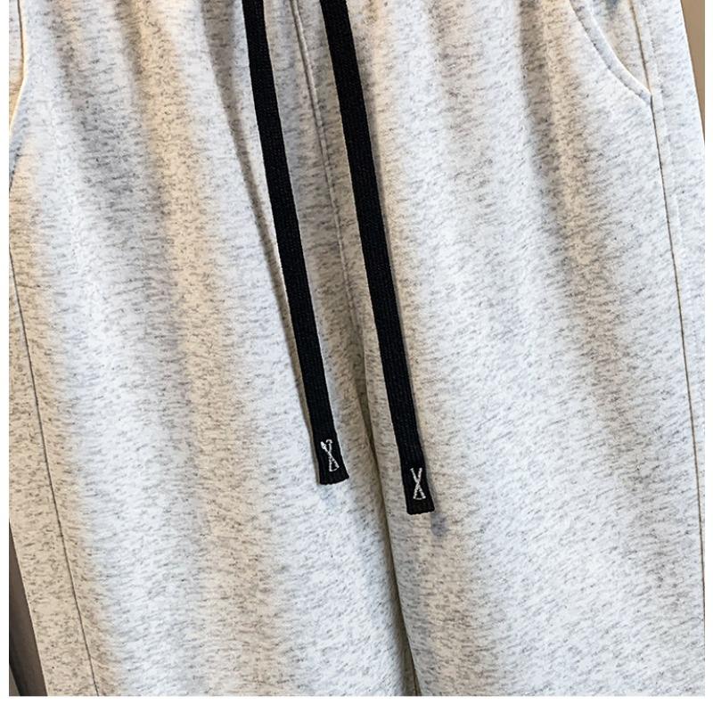 DIMANAF 2025 Plus Size New Long Pants Spring Women Solid Harem Elastic Waist Casual Loose Pants New