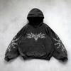Washed Hooded Sweatshirt Unisex Oversized Long Sleeve Pullover Winter Streetwear Casual Wear