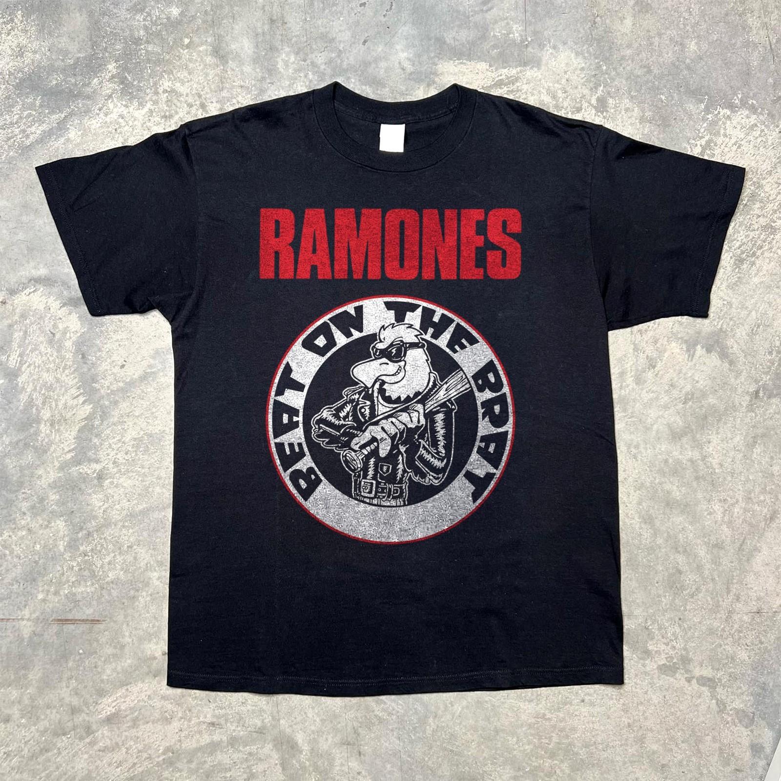 Ramones Beat Brat Punk Rock Band Black Unisex T-shirt Size S-5XL S