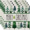 4Pcs Placemats & Coasters Set Christmas Santa Robin Snowman Reindeer Dinner Mats