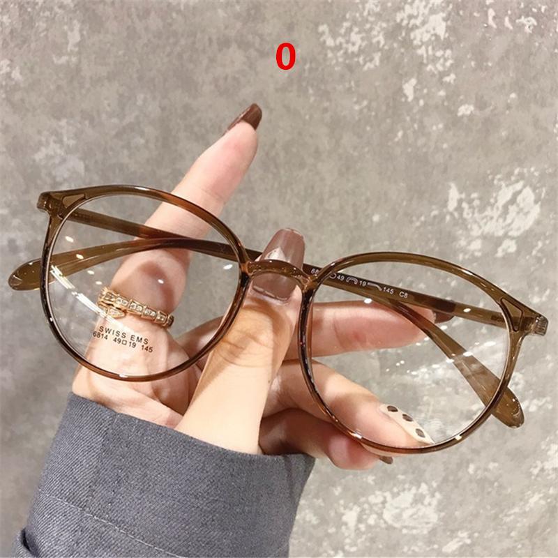 -1.0 1.5 2.0 bis 6.0 Fertige Myopie Brillen Damen Herren Vintage Runde Brillen Sehstärken-Brillen für Kurzsichtigkeit Grad Unisex