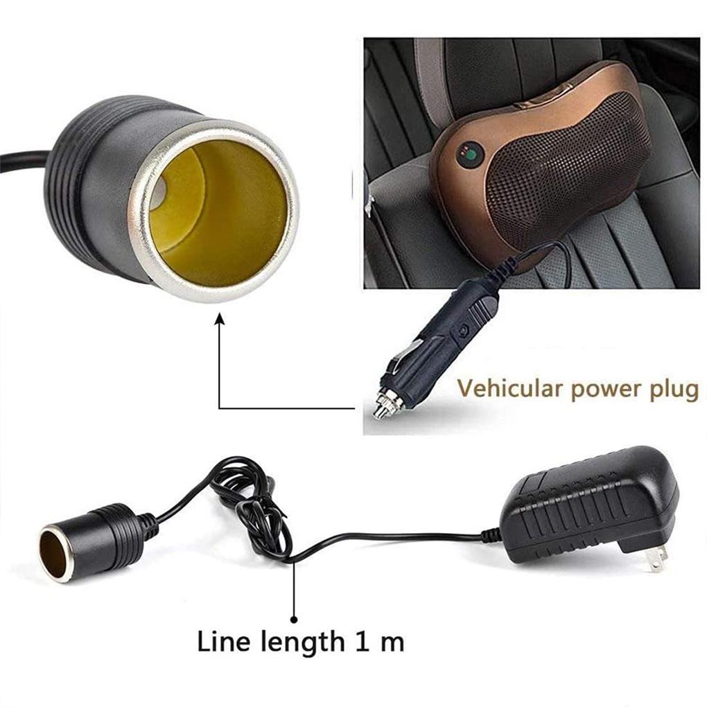 Car Power Adapter AC To DC Converter AC110-240V To DC12V  Power Supply Transformer Female Auto Cigarette Lighter Socket Plug