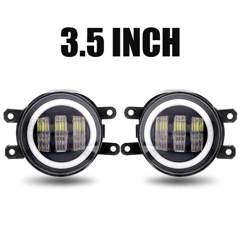 

3,5-дюймовые светодиодные противотуманные фары дневного света ангельские глазки противотуманная фара для Toyota 4Runner Avalon Camry Corolla Highlander для Lexus