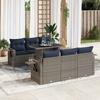 VidaXL Garden Lounge Set with Cushions 7 Pcs Grey Braided Resin Acacia 3326422