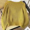 Fake Two-piece Sweater Autumn and Winter Women's Japanese Lazy Retro Design Sense Niche Collar Twist Knit Sweater Top