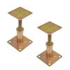   Weatherproof Adjustable Roof Support Brackets Pack of 2 Galvanized Steel Elevated Column Mounts for Structural Stability