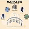 Closet Storage Hanger with 10 ClipsHangs 40 Pairs of LeggingsBlack HangerSpace-Saving Hanging Closet Organizer
