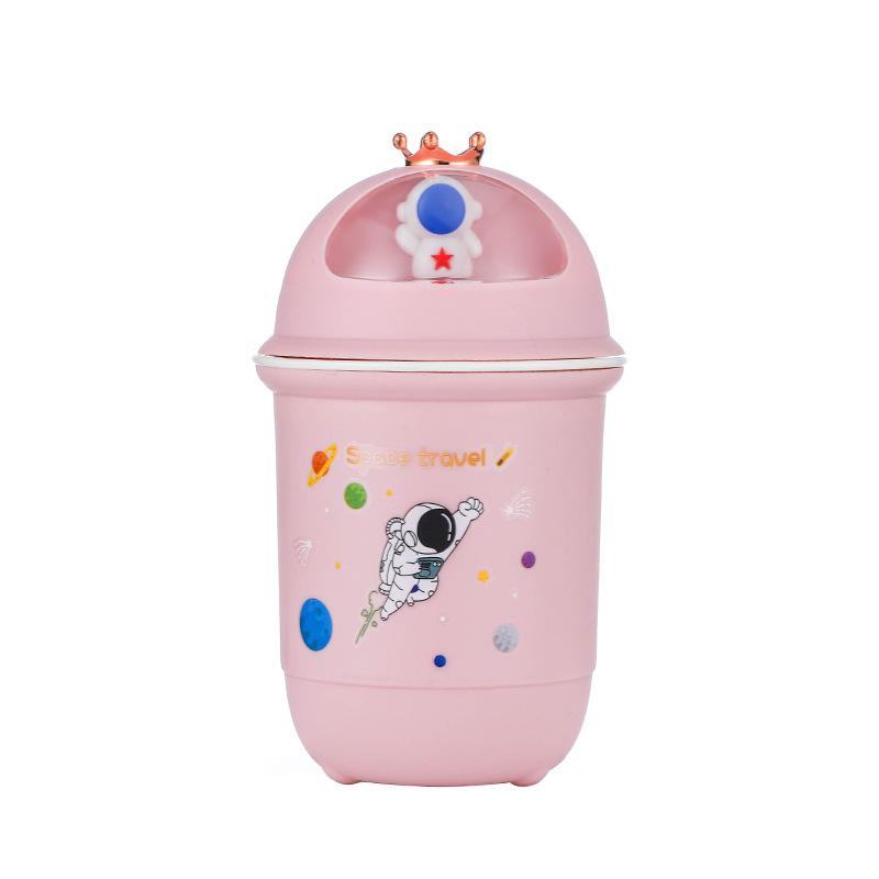 

Cartoon Cute Glass Cup for Children To Drink Water in Summer, Double-layer Plastic Glass Cup with Large Capacity of 380ml Portable Water Cup 380ml