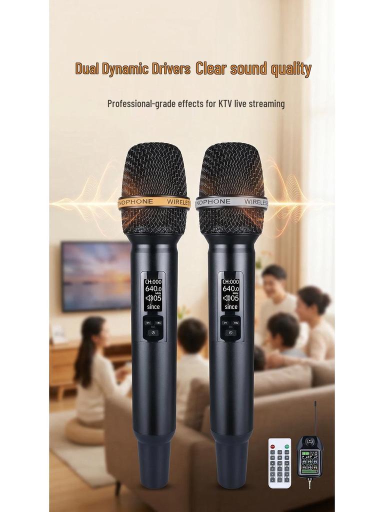 High-End Bluetooth Wireless UHF Microphone Dual Set