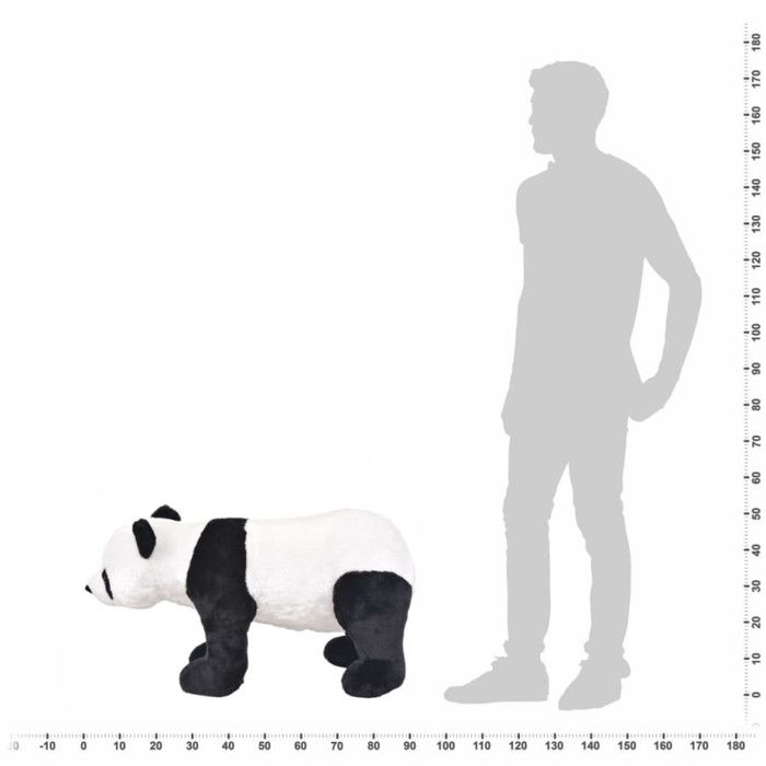 VidaXL Jouet en peluche Panda Noir et blanc XXL 91339