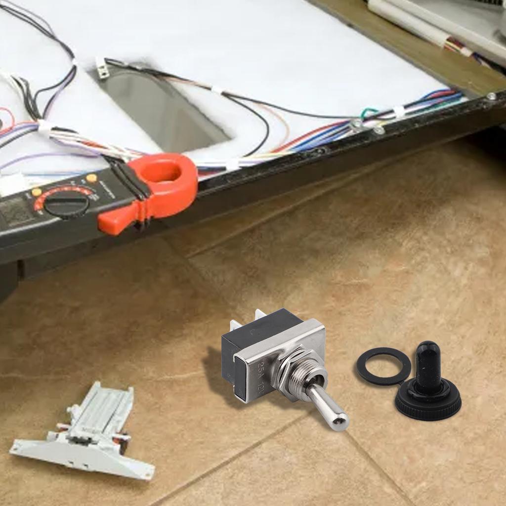 Electrical Toolkit Black, Silver Waterproof Switch 2 Position Electrical Switch Waterproof Switch Automotive Switch 12V Switch