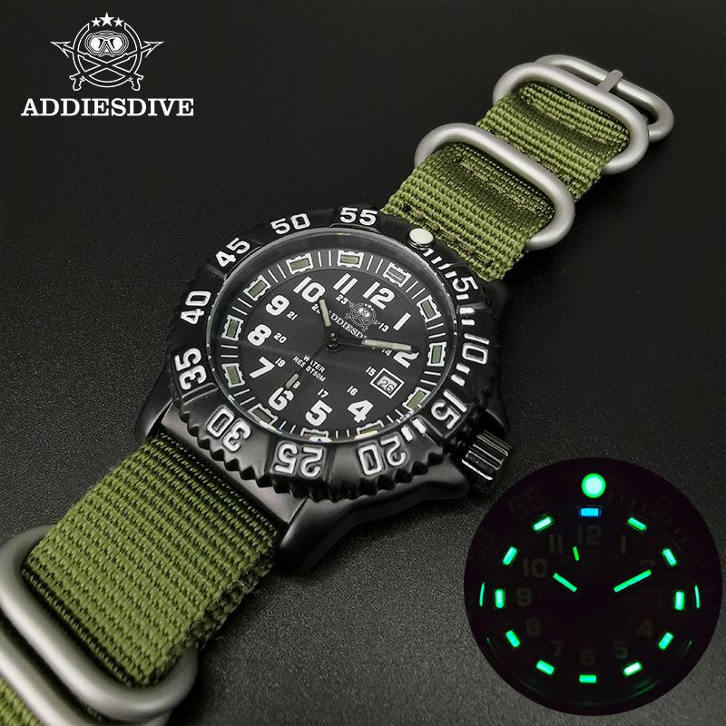 Addiesdive Men's Multifunctional Quartz Watch - Luminous, Outdoor, Waterproof