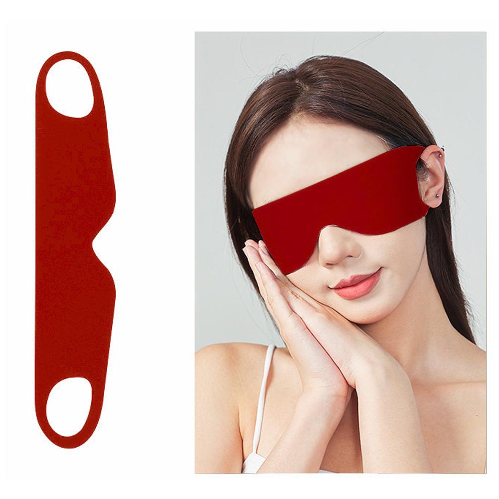 Light Blocking Portable Thin Ice Silk Eye Mask for Summer Travel Sleeping Blindfold with Ear Hanging Strap Unisex Eye Patch