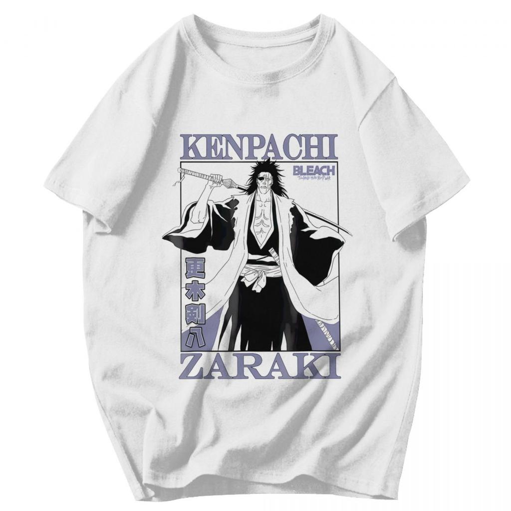 Men T Shirt Zaraki Kenpachi BLEACH Awesome Gifts Y2K Graphic Anime Unisex Clothing T Shirts