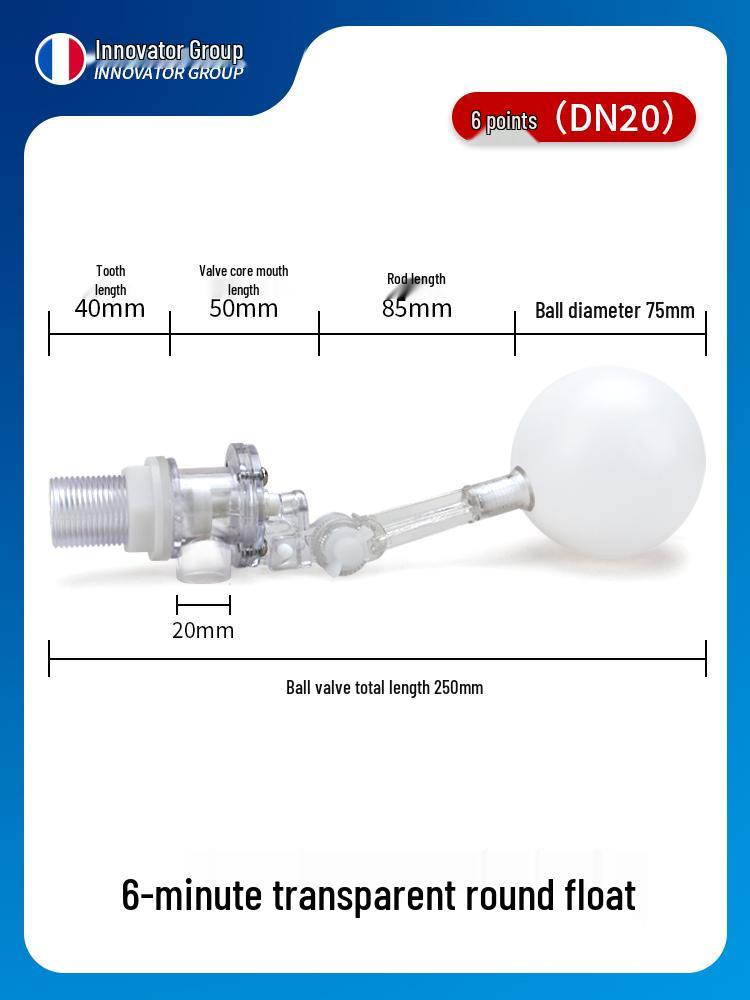 Automatický vypínací plovákový ventil pro vodní nádrže a věže
