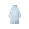 FW23 Colorful Casual Series Solid Color Casual Hooded Down Jacket Women Outerwear Cashmere-Blue L423W131-00F5