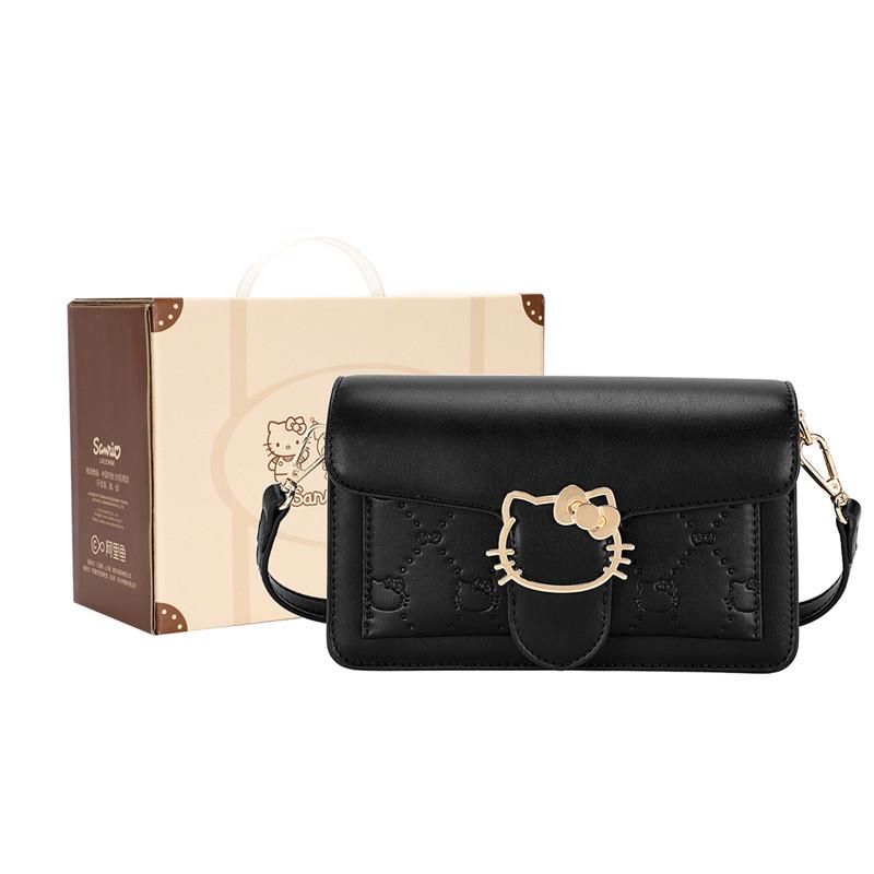 

Новая сумка через плечо из синтетической кожи Sanrio MESUCA/Mesuka Hello Kitty, сумка кросс-боди, маленькая квадратная сумка женская HHF24980 21.1*6.6*11.9CM