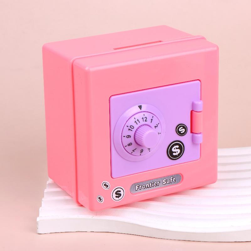 

Mini Combination Lock Piggy Bank Kids Safe Box Money Saving Coin Bank Rotating Password Cash Coins Saving Box Bank Children Gift рожевий