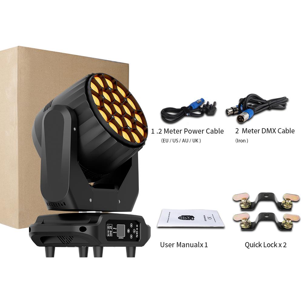 US Stock Free Shipping 19x20w 4 In 1 RGBW Bee Eye Moving Head CTO AUTO MANUAL MODE Stage Lighting for Disco Party Club