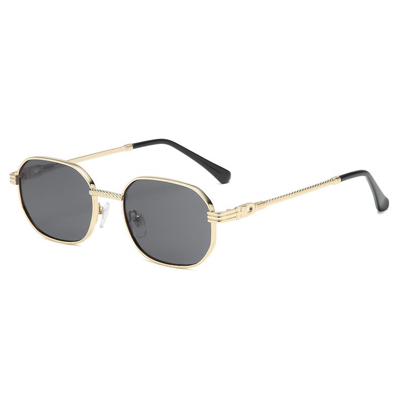 

1/2/3pcs Fashion Punk Square Metal Sunglasses Women Men Vintage Small Frame Sun Glasses Female Classic Black Gold Eyewear UV400 чёрный