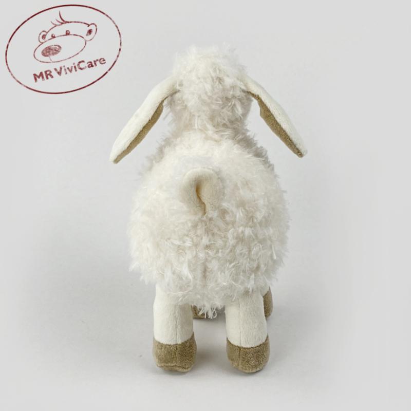 Peluche Bianco di Pecora Super Morbido Giocattolo Animale di Peluche Carino Bambola per Neonate Compagno Confortante per Dormire Decorazione per la Casa Regalo