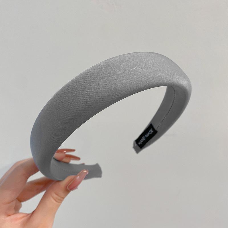 Satin Glossy Sponge Headband for Women To Go Out with High Head and Face Small Hair Accessories Clip Headband